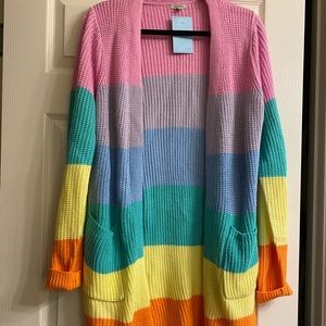 Rainbow stripe cardigan